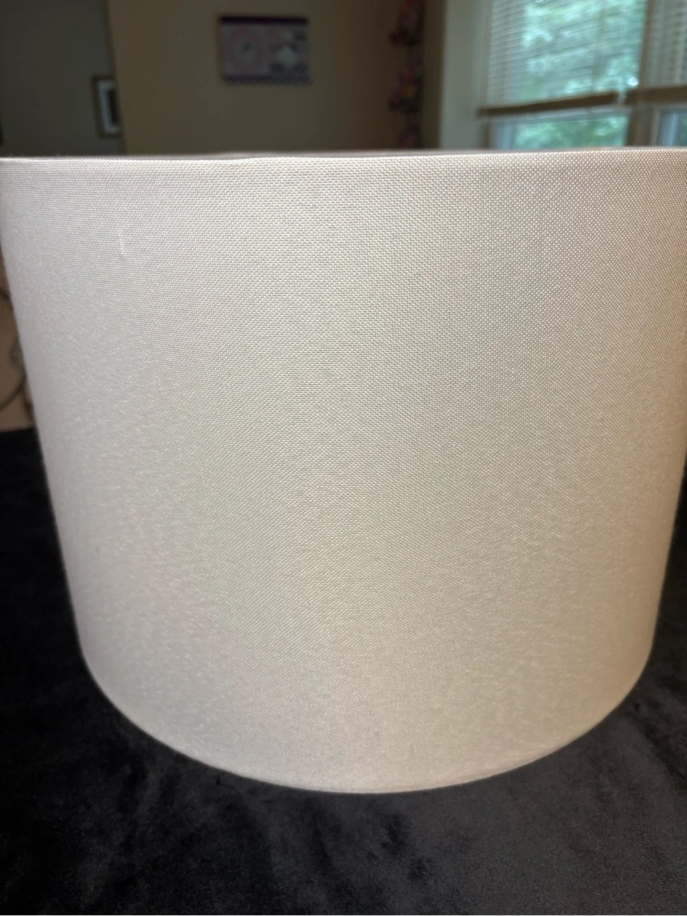 Classic Drum Lampshade Crisp White Textured